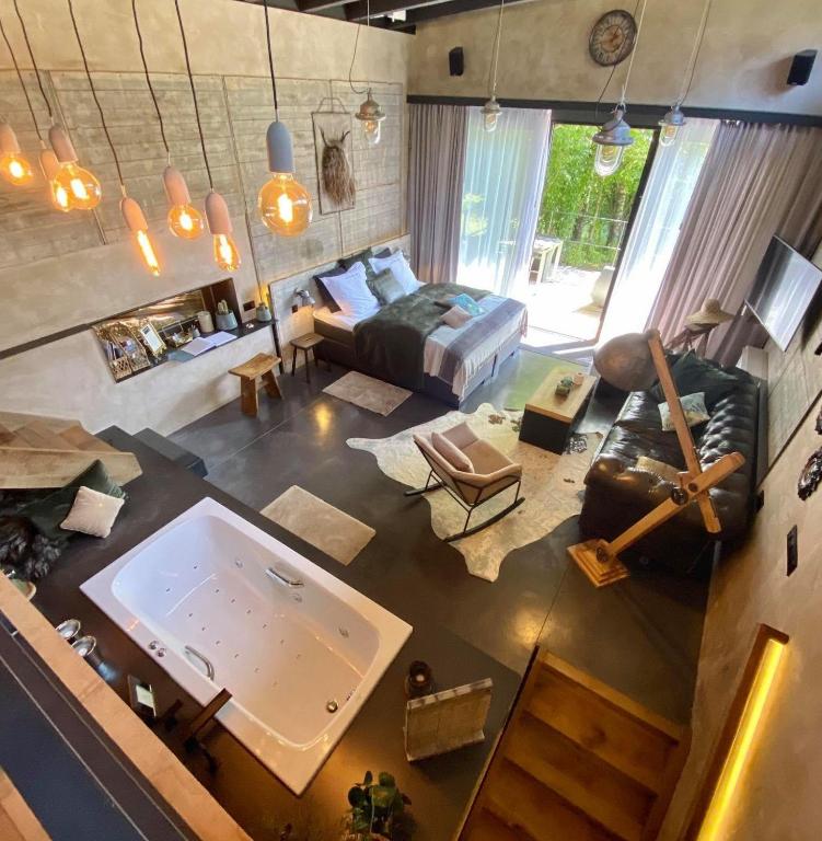 Posezení v ubytování Le Loft ATELIER