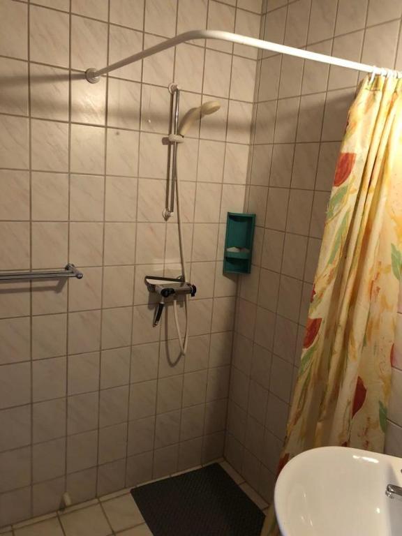 Koupelna v ubytování Vibereden