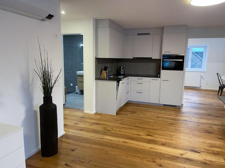 Kuchyň nebo kuchyňský kout v ubytování Schlossappartement Rapperswil
