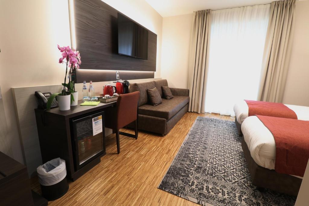 Posezení v ubytování Threeland Hotel