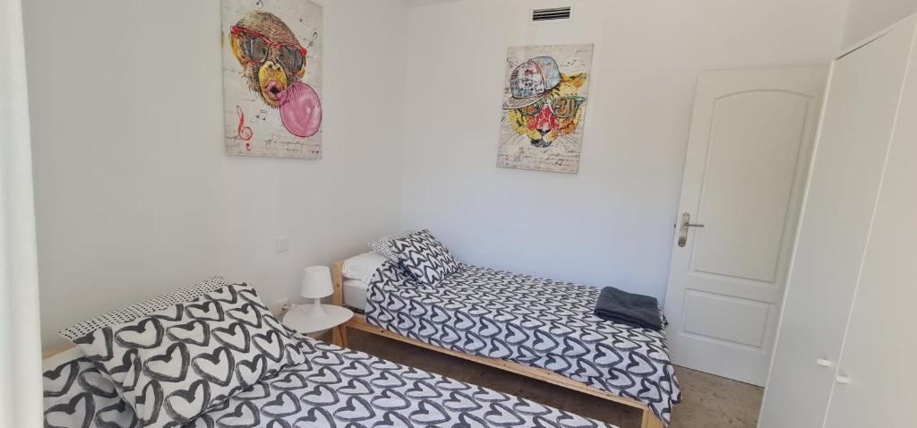 Postel nebo postele na pokoji v ubytování Small Oasis - Appartement 6 personnes