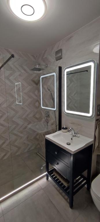 Kúpeľňa v ubytovaní Apartament Nad Zalewem Zegrzyńskim
