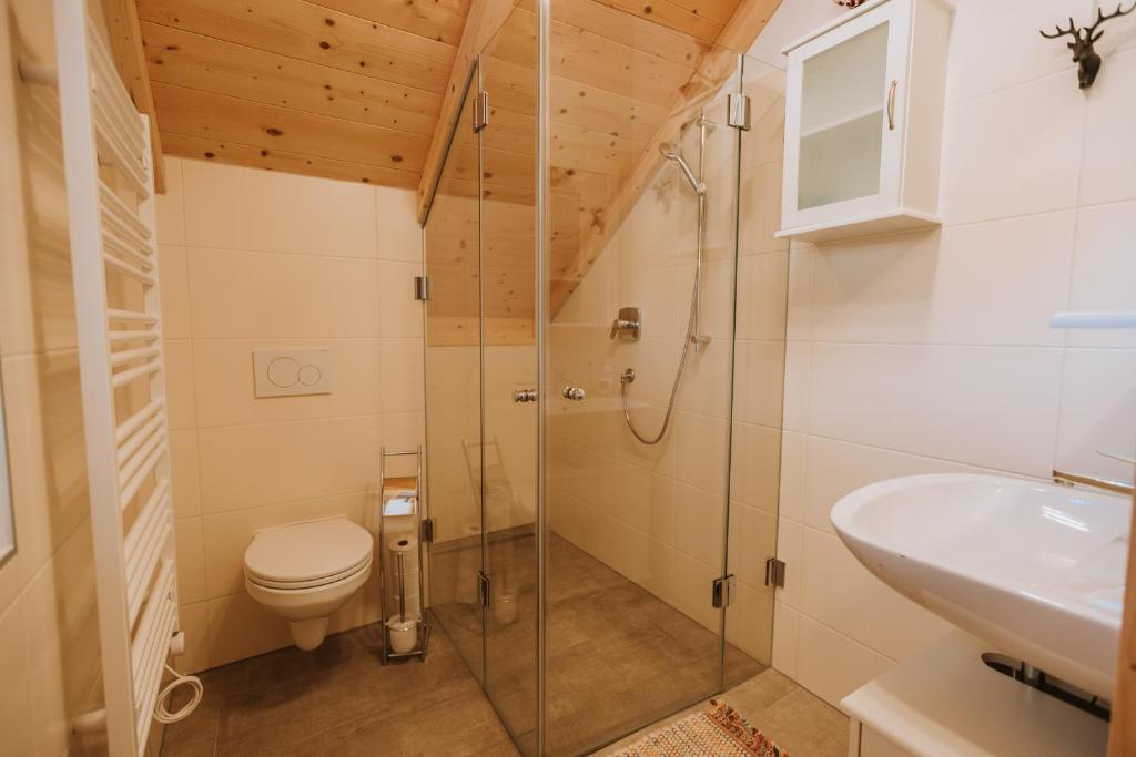 Koupelna v ubytování Chalet Aconitum