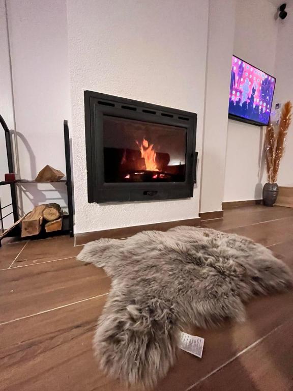 TV a/nebo společenská místnost v ubytování Villa Luce