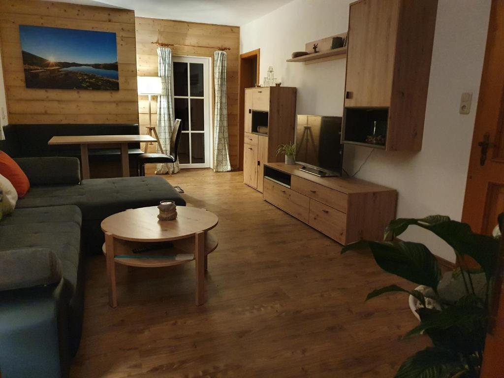 TV a/nebo společenská místnost v ubytování Ferienwohnung Leuner