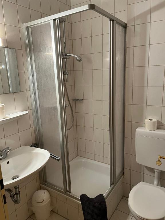 Koupelna v ubytování FitApartman