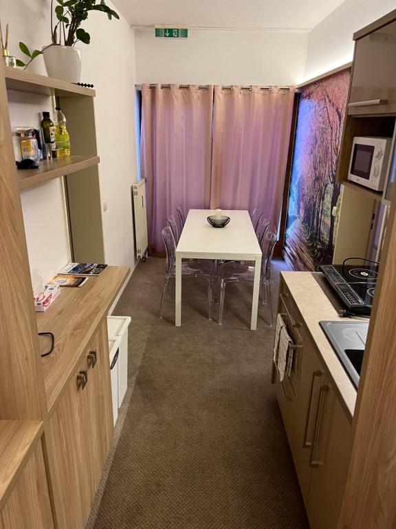 Kuchyň nebo kuchyňský kout v ubytování FitApartman