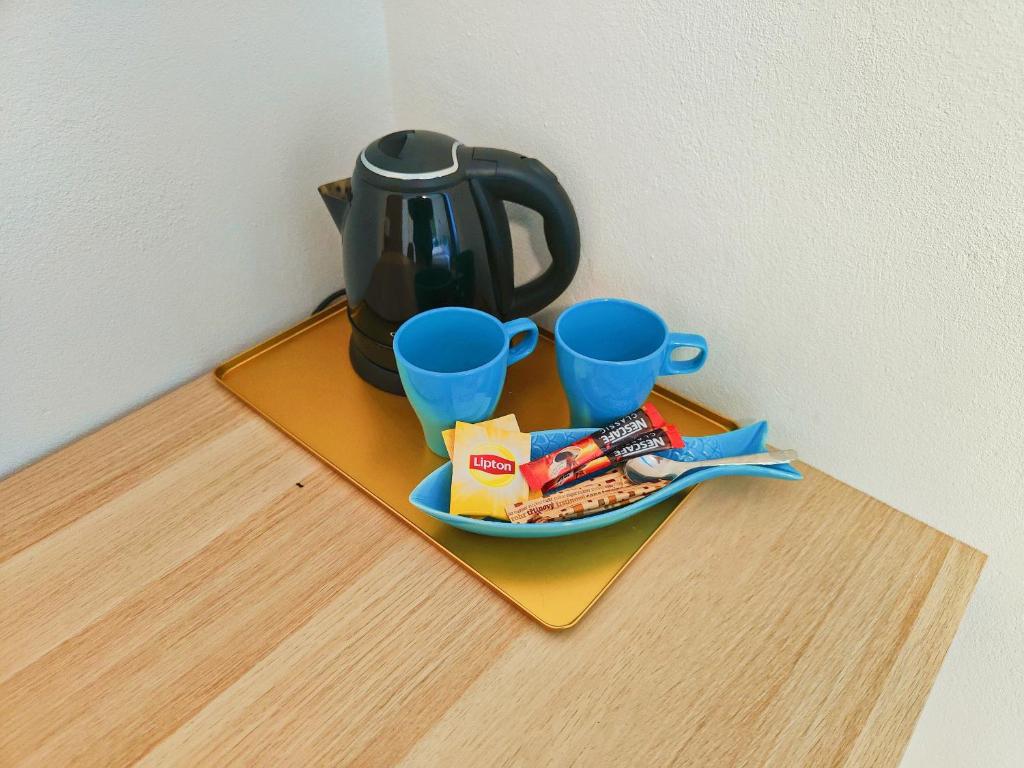 Príslušenstvo na prípravu kávy alebo čaju v ubytovaní Leśny Zakątek