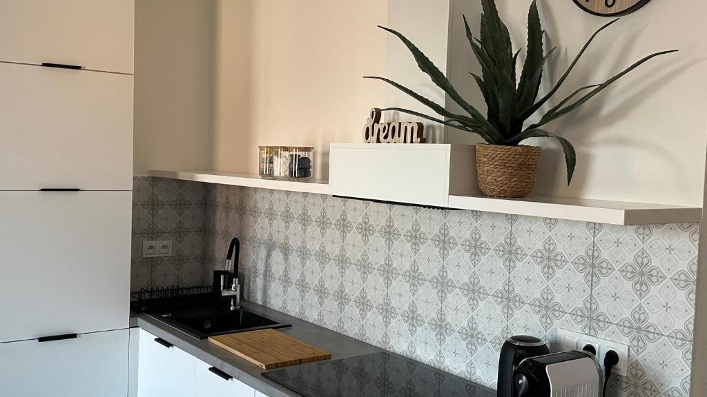 Kuchyňa alebo kuchynka v ubytovaní Apartamenty Mickiewicza40