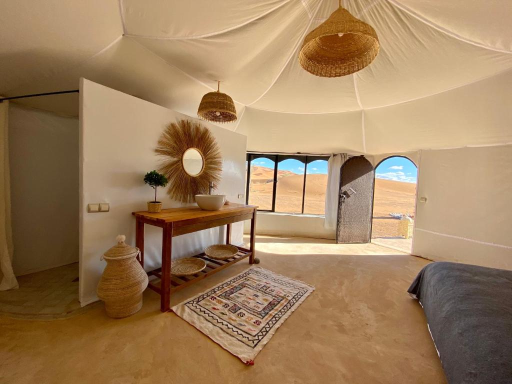Posezení v ubytování Tuda Luxury Camp