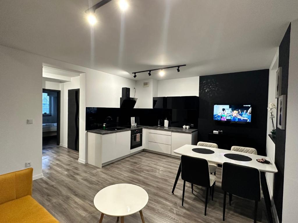 TV a/nebo společenská místnost v ubytování Apartamenty Balbina 1