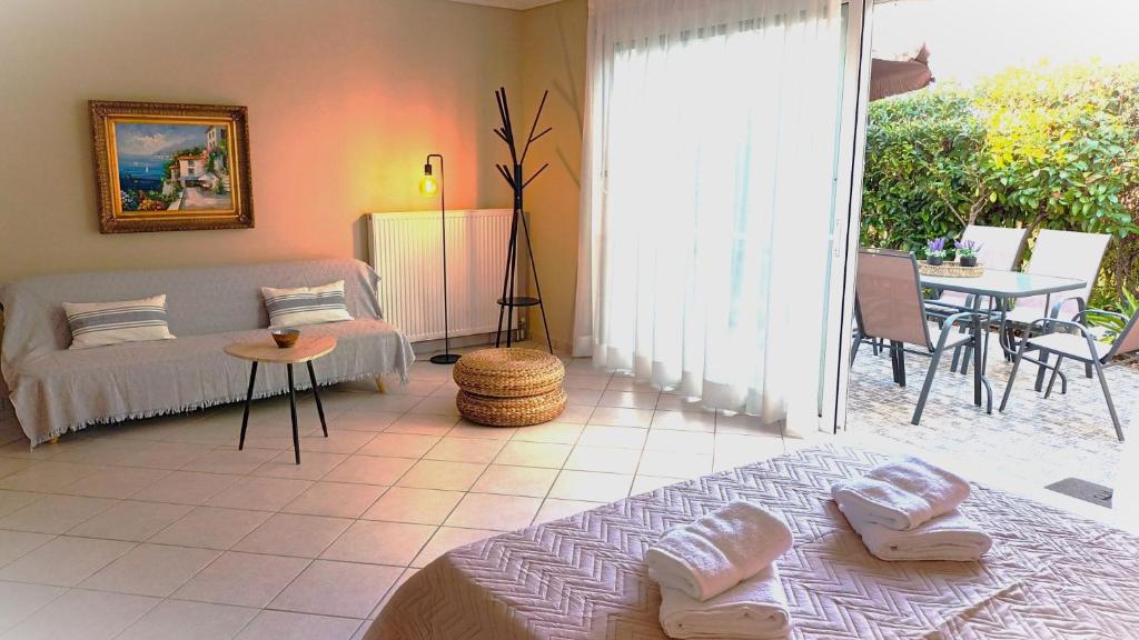Posteľ alebo postele v izbe v ubytovaní Apartment MARE CALMO by the sea.