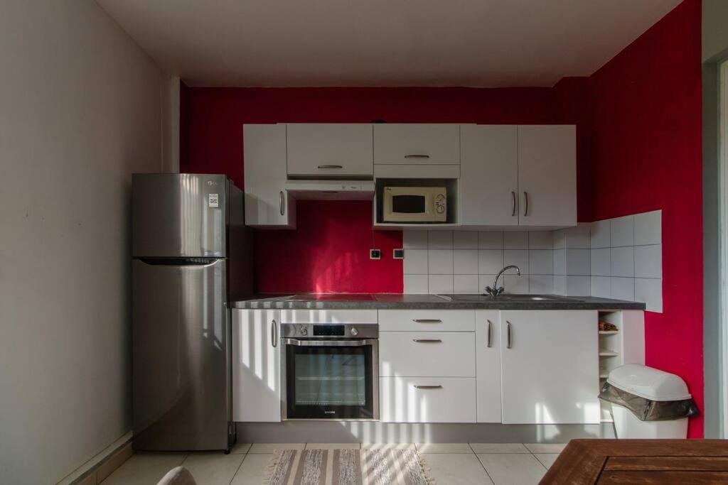 Kuchyň nebo kuchyňský kout v ubytování Cozy Studio aux Trois Ilets