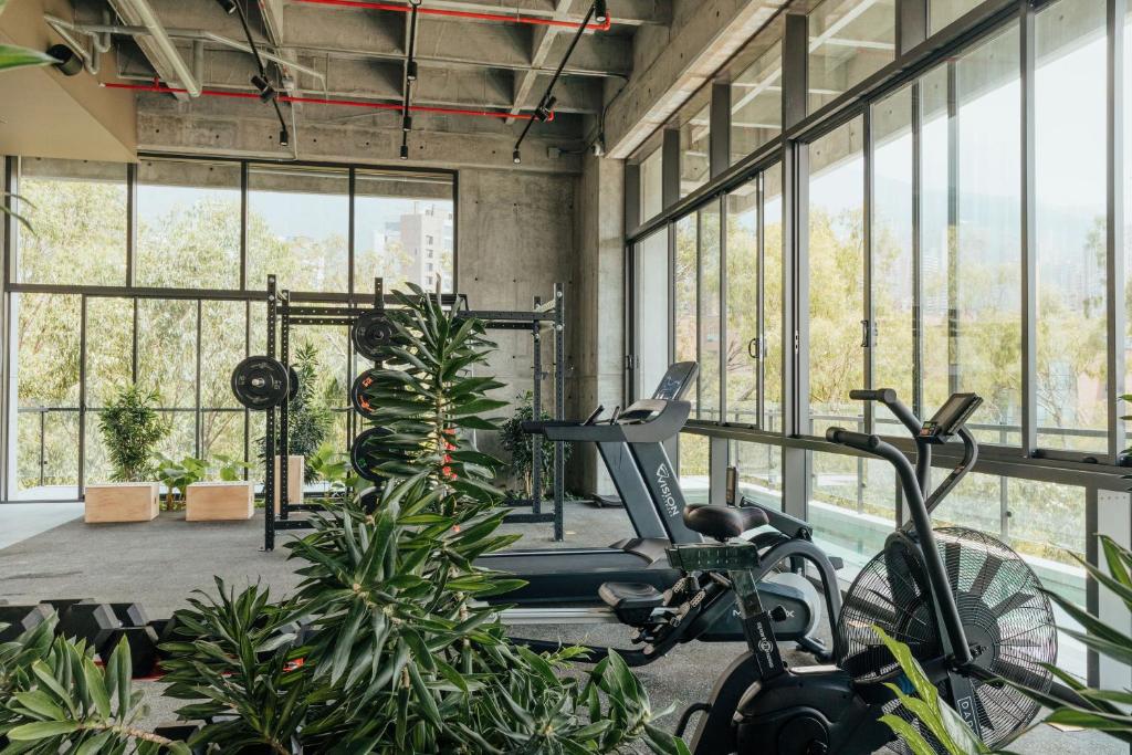 Fitness centrum a/nebo fitness zařízení v ubytování Wake Living