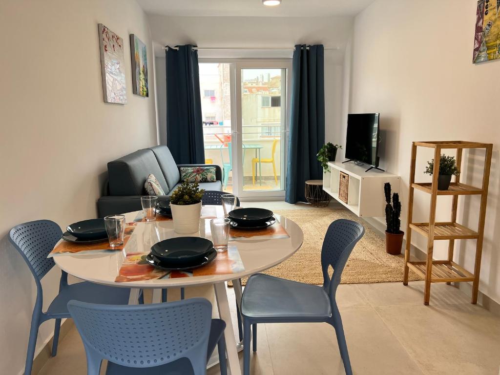 Televízia a/alebo spoločenská miestnosť v ubytovaní Bnbook Medea Apartments 2