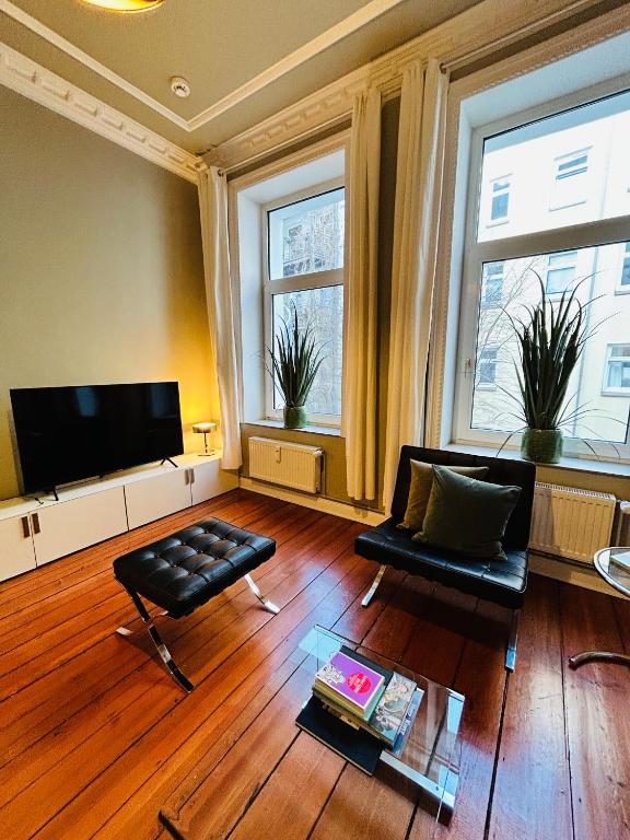 TV a/nebo společenská místnost v ubytování Blue City Apartment’s