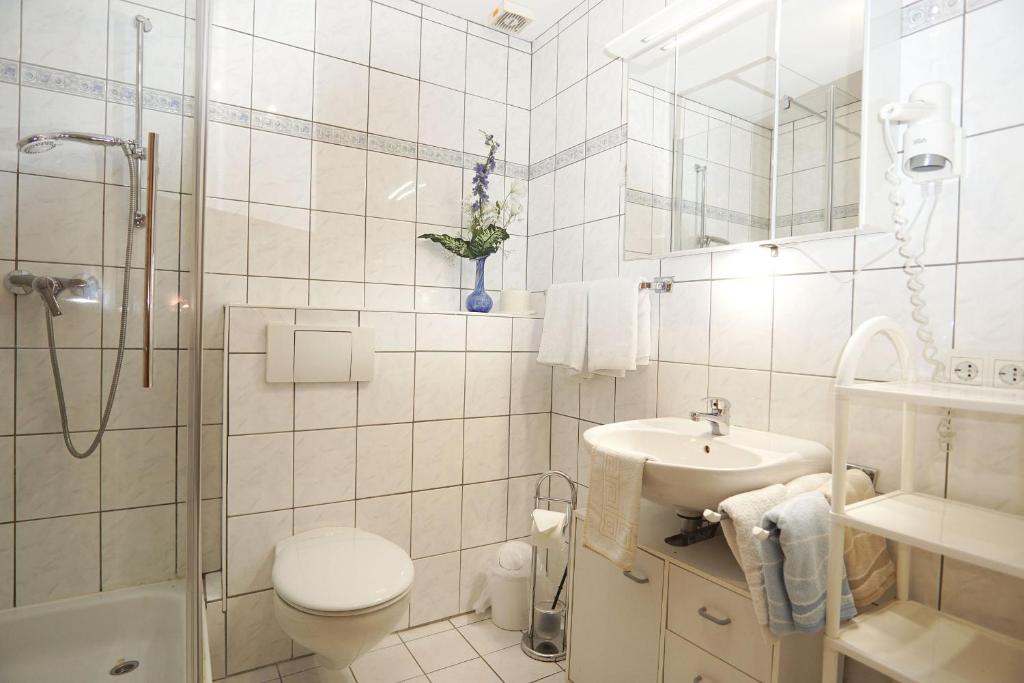 Koupelna v ubytování Haus Regner
