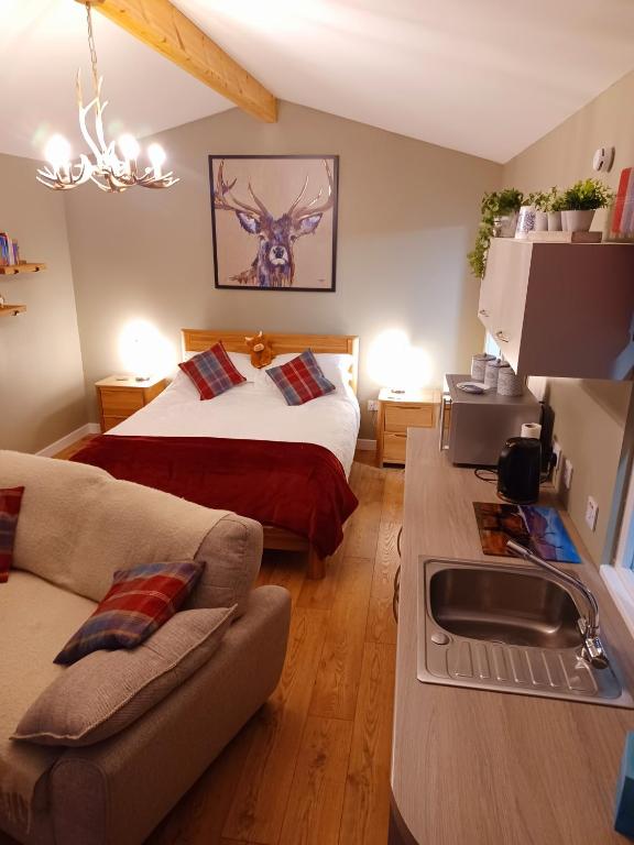 Kuchyň nebo kuchyňský kout v ubytování Erraid Lodge