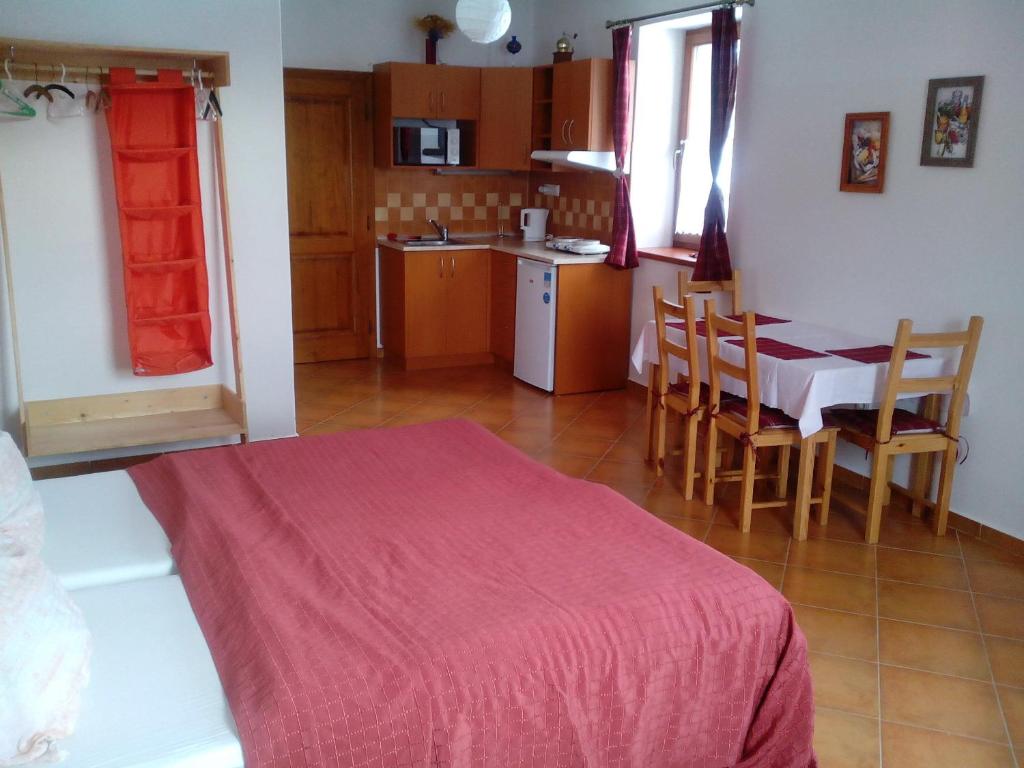 Kuchyň nebo kuchyňský kout v ubytování Apartments Anna