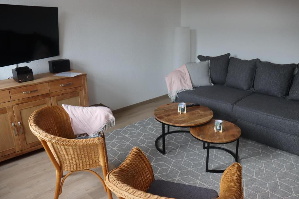 TV a/nebo společenská místnost v ubytování Ferienwohnung Graf Siegfried