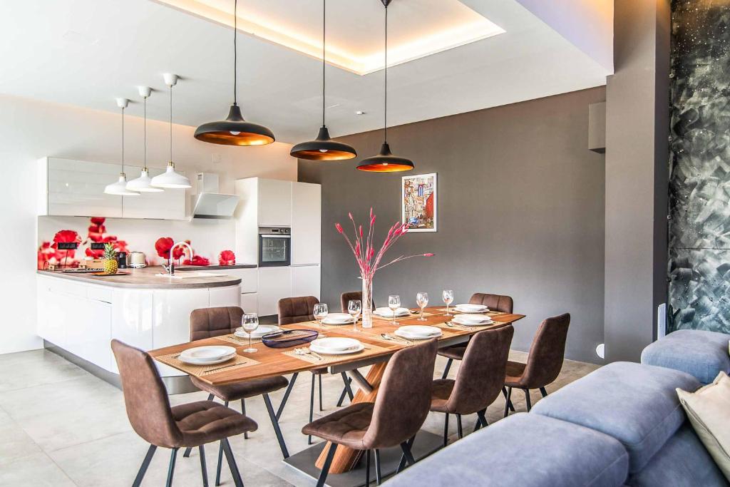 Kuchyň nebo kuchyňský kout v ubytování Villa Istria Deluxe I