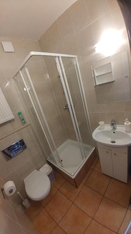 Kúpeľňa v ubytovaní Willa Bieńkula przy gondoli