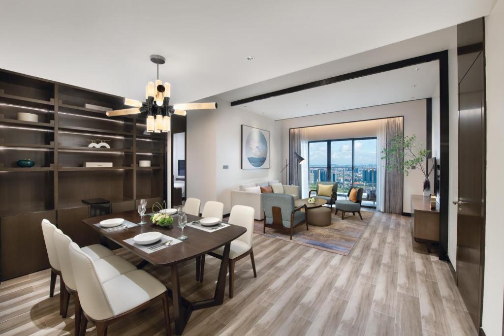 Posezení v ubytování Oakwood Residence Foshan