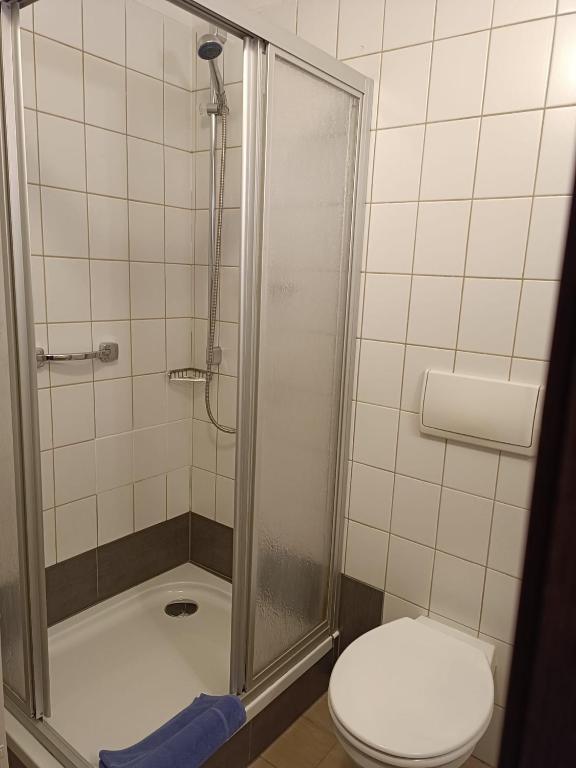 Koupelna v ubytování Garni Hotel Post