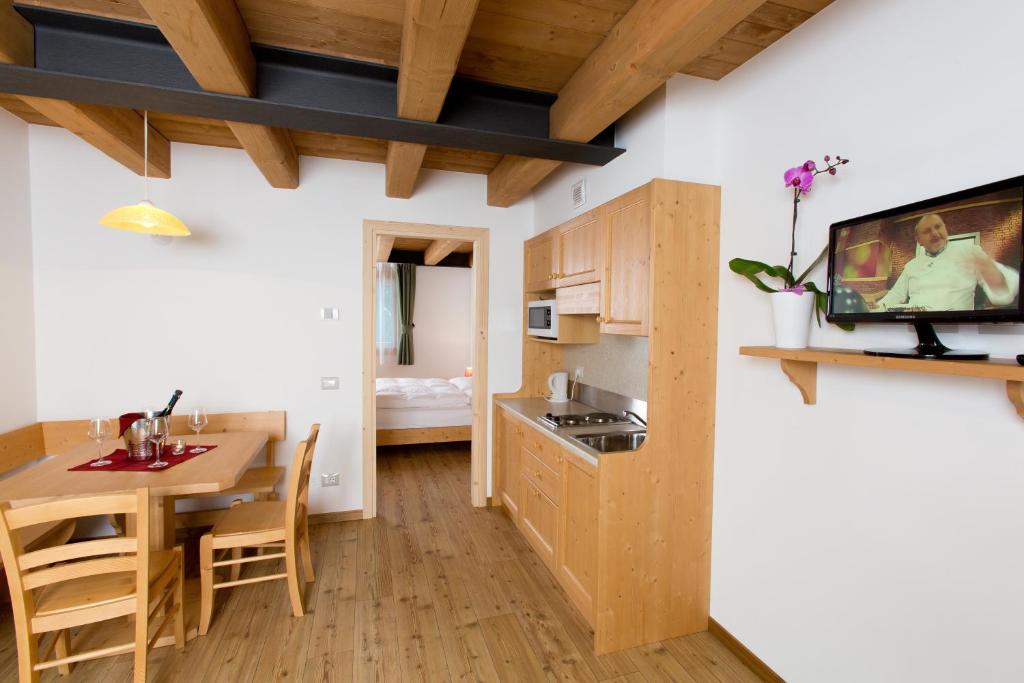 Kuchyň nebo kuchyňský kout v ubytování Residence Civetta