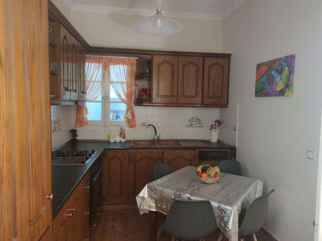 Kuchyň nebo kuchyňský kout v ubytování Marios Apartment