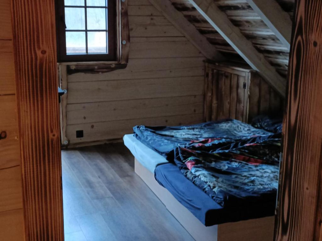 Postel nebo postele na pokoji v ubytování Chata Peťo