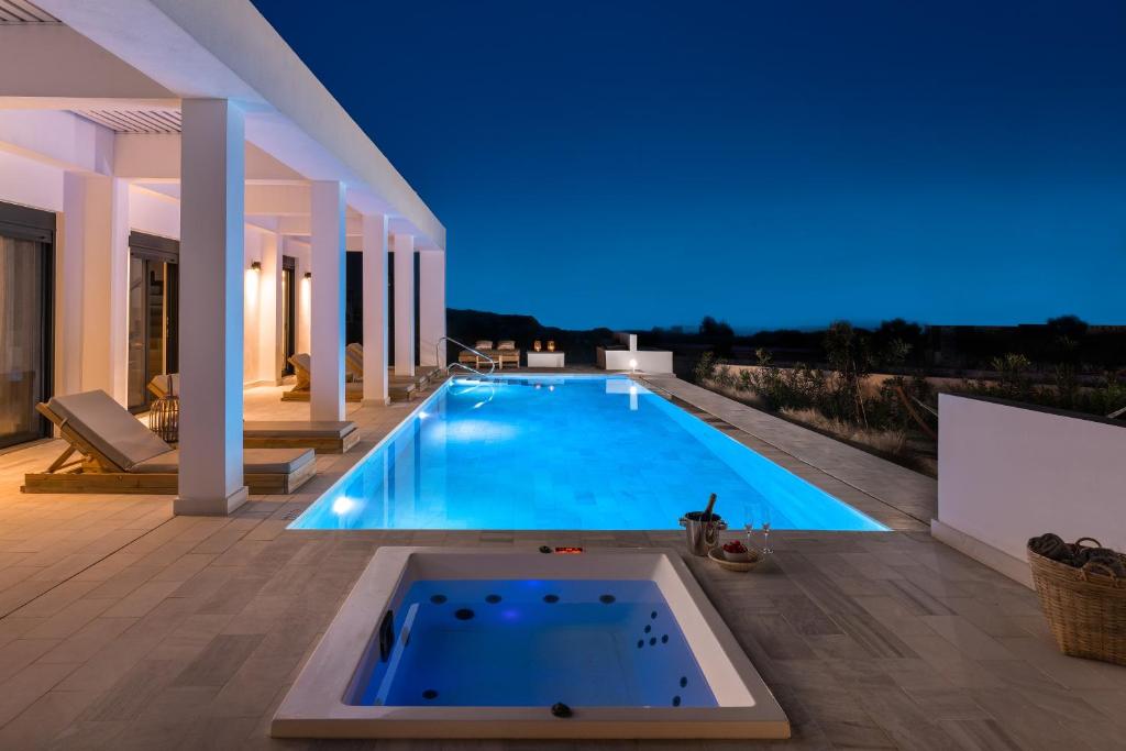 Bazén v ubytování Seastar Villa, Lachania Beach nebo v jeho okolí