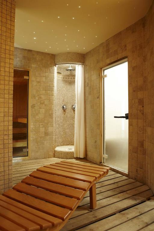 Koupelna v ubytování Hotel Aqua