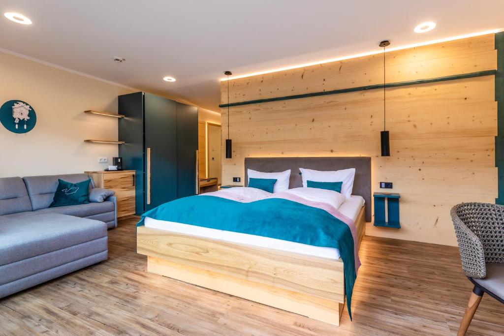 Postel nebo postele na pokoji v ubytování Landgasthof Hessenmühle