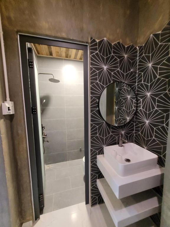 Phòng tắm tại Lightning House