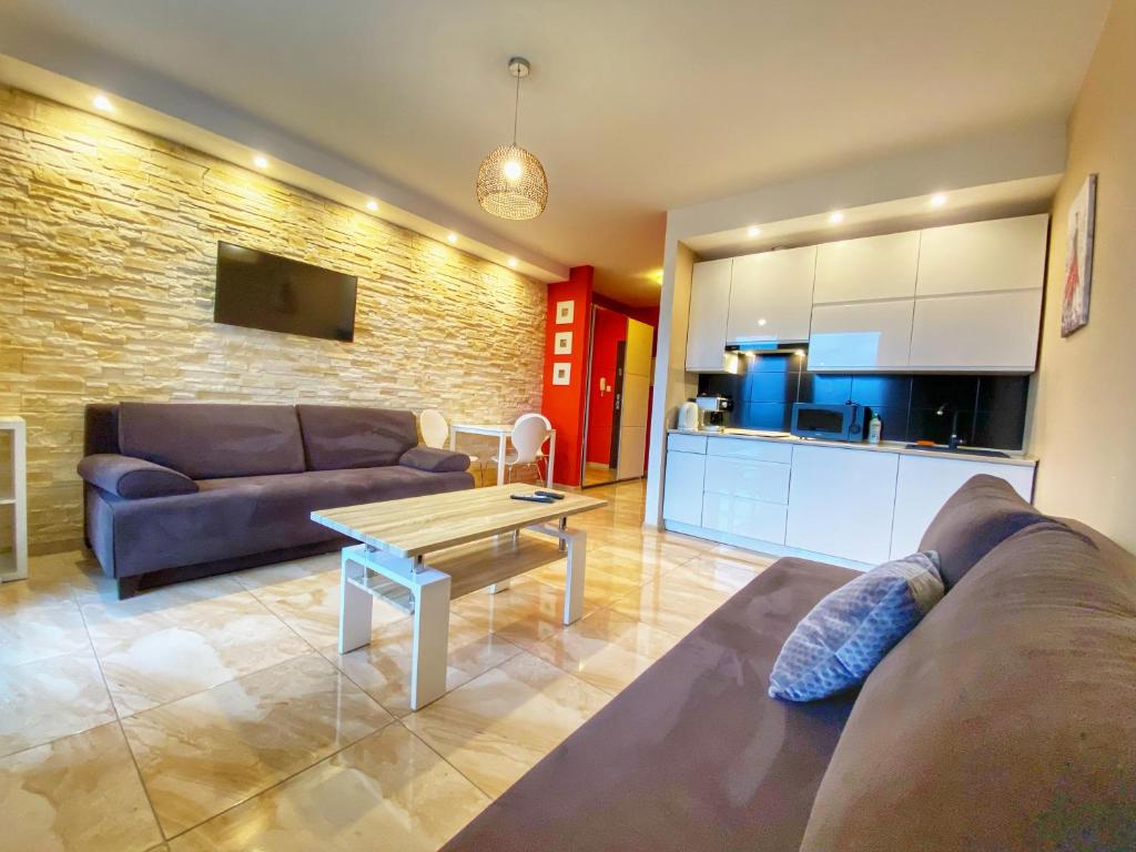 Posezení v ubytování Apartamenty Szóstka Wisła Kamienna