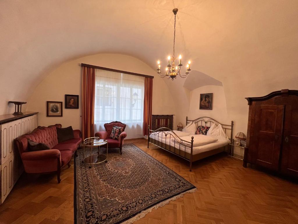 Postel nebo postele na pokoji v ubytování Hotel Gasthof Kohlmayr