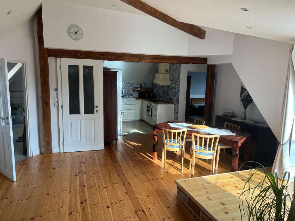 Kuchyň nebo kuchyňský kout v ubytování Apartmán U Březinů