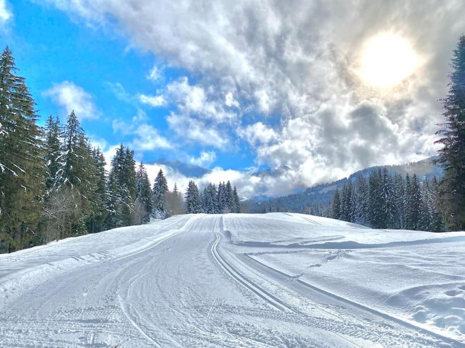T2 de charme à Megeve vue panoramique v zime