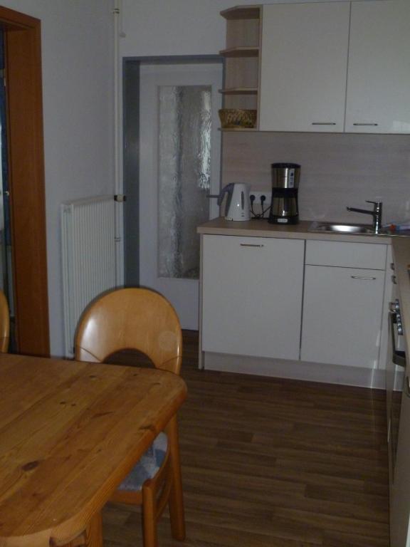 Kuchyň nebo kuchyňský kout v ubytování Haus Seestern