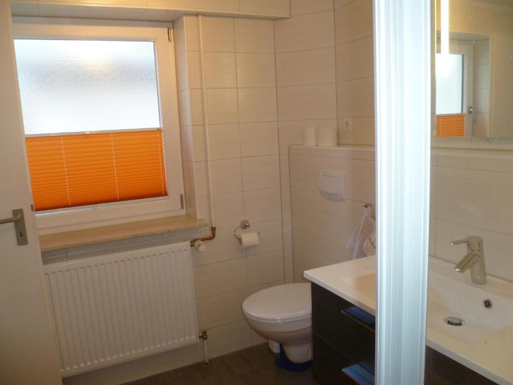 Koupelna v ubytování Haus Seestern