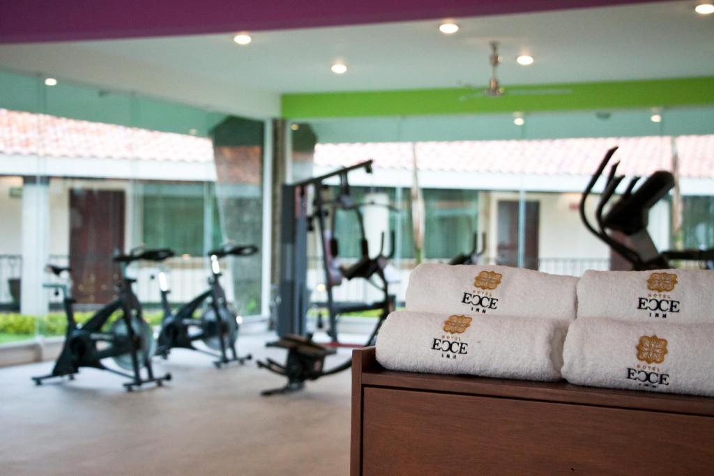 Fitness centrum a/nebo fitness zařízení v ubytování Hotel Ecce Inn & Spa
