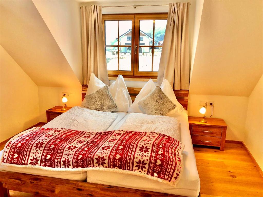 Postel nebo postele na pokoji v ubytování Chalet Mama
