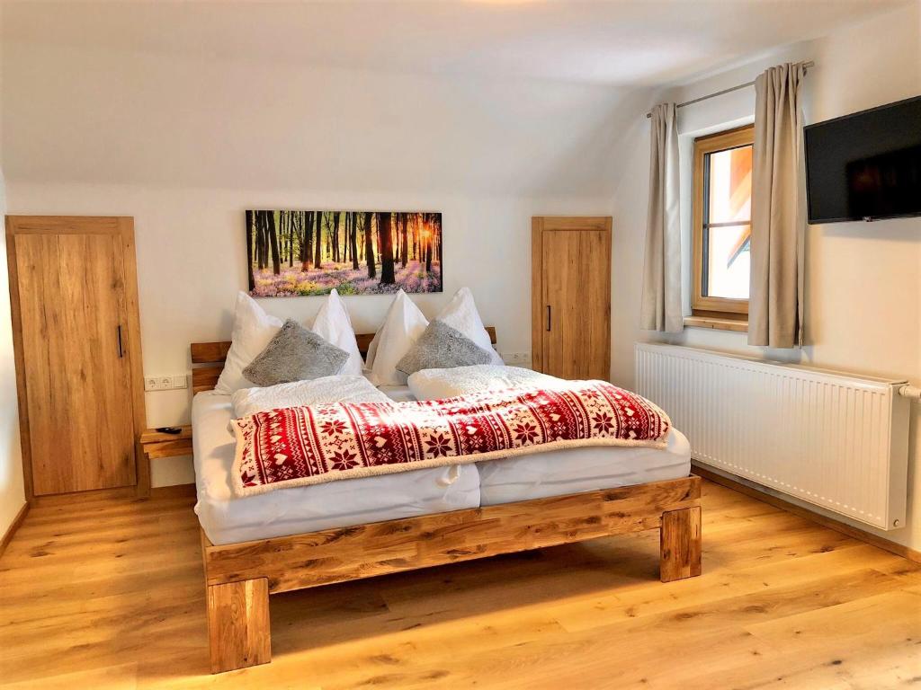 Postel nebo postele na pokoji v ubytování Chalet Mama