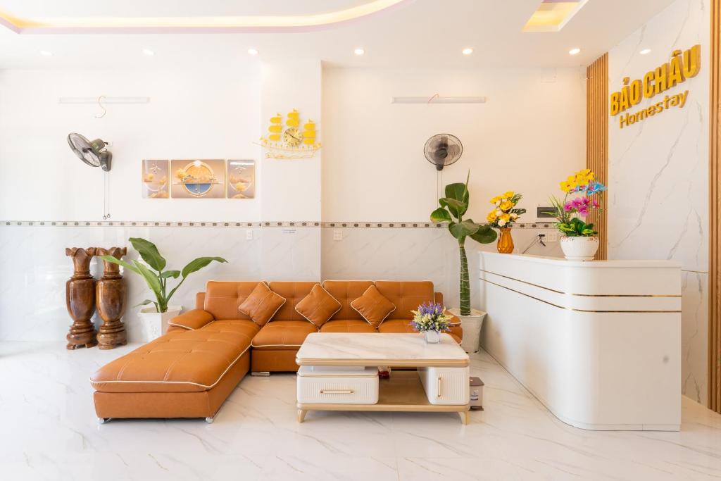 Posezení v ubytování Homestay Bảo Châu - Nhơn Lý Quy Nhơn