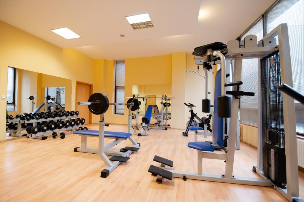 Fitness centrum a/nebo fitness zařízení v ubytování Hotel Perla
