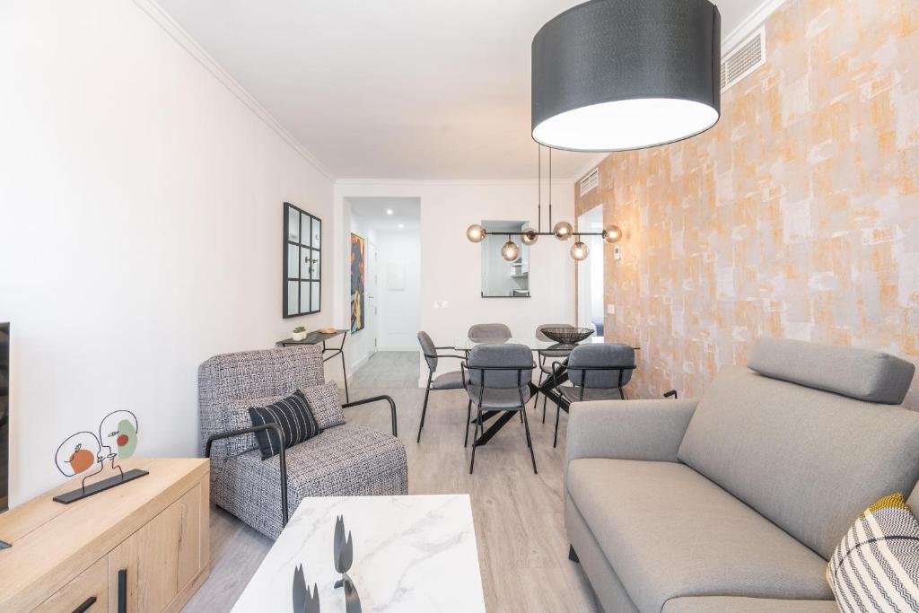 Posezení v ubytování Princesas Flat, Luxury Apartament near beach&metro Free Parking