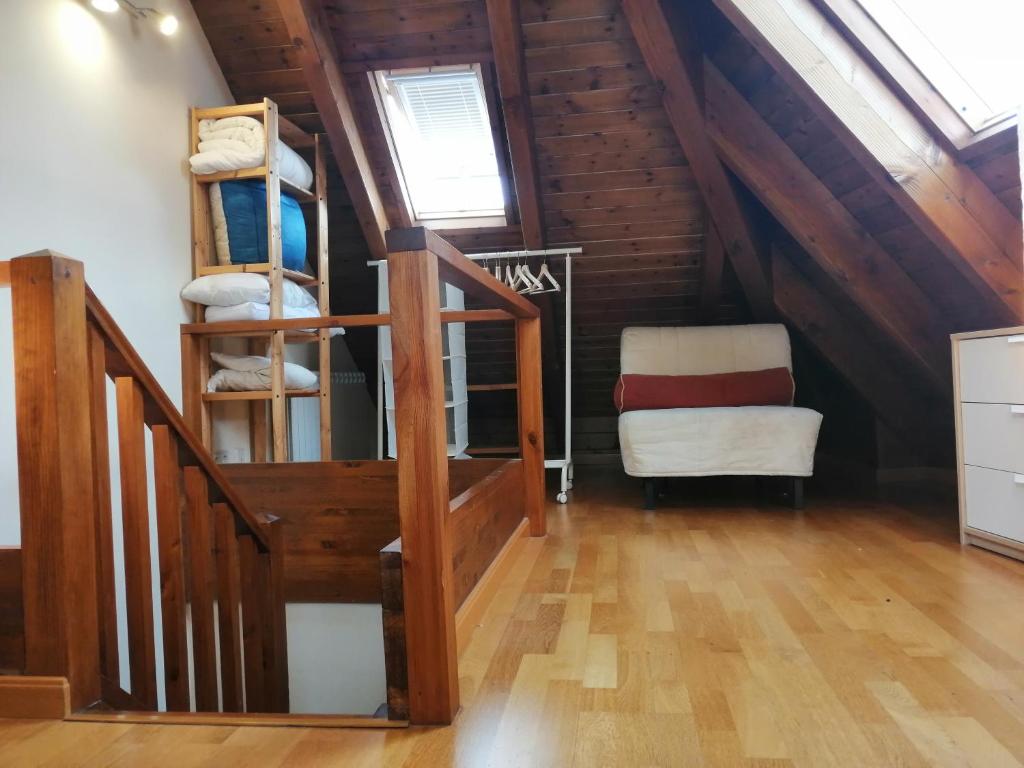 Posteľ alebo postele v izbe v ubytovaní Dúplex con moderna y amplia cocina Erta 6