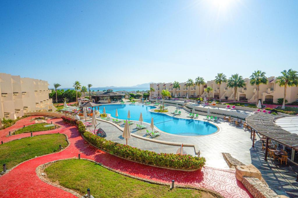 an overhead view of a pool at a resort at Ivy Cyrene Sharm Resort Adults Friendly Plus 13 in Sharm El Sheikh