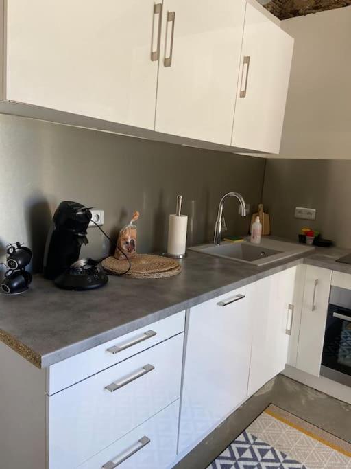 Kuchyň nebo kuchyňský kout v ubytování Charmant logement